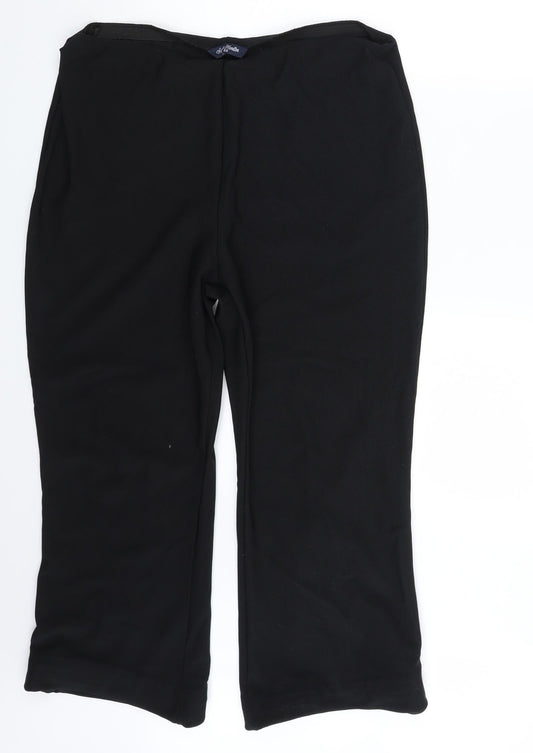 Womens UK Size 20 Sarah Hamilton Regular Fit Sweatpants Black Trousers