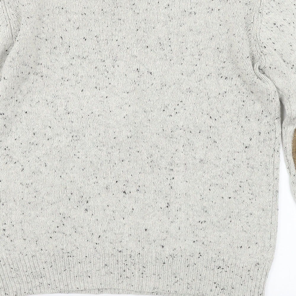 Cedar Wood State Mens Ivory Knit Pullover Jumper Size S