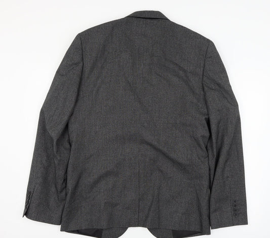 Mens UK Size L Cedar Wood State Regular Grey Suit Jacket