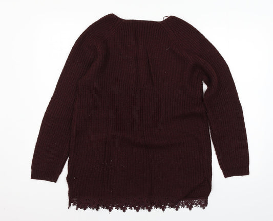 Dorothy Perkins Womens Purple Knit Pullover Jumper Size 10