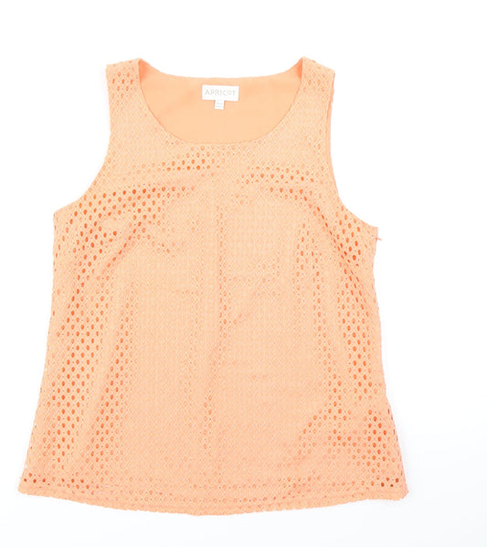 Womens UK Size 12 Apricot Orange Basic Tank
