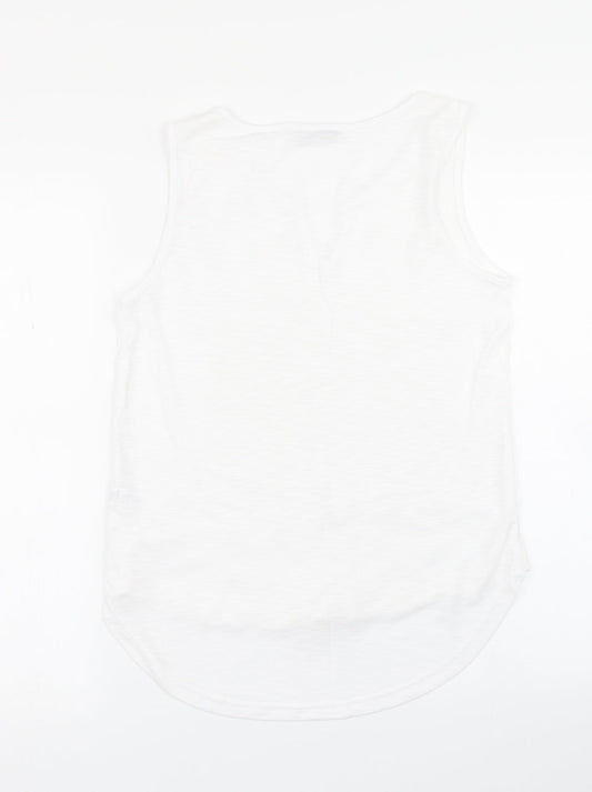 George Womens White Basic Tank Size 8