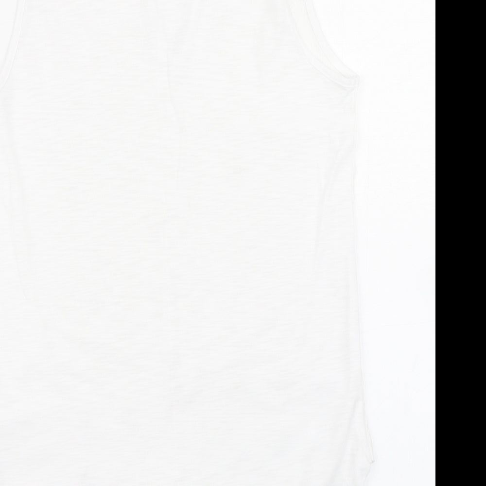 George Womens White Basic Tank Size 8