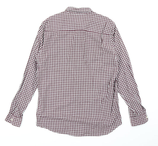 F&F Mens Red Check Button-Up Size M