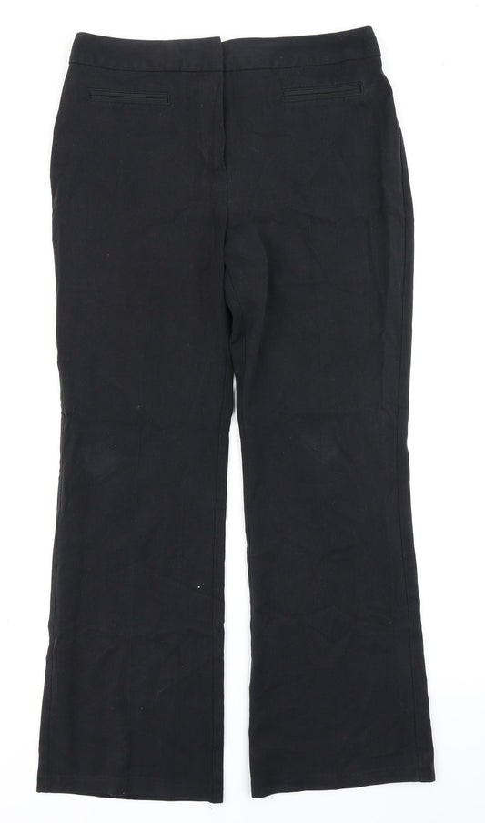 Womens UK Size 10 M&S Collection Regular Fit Dress Pants Black Trousers