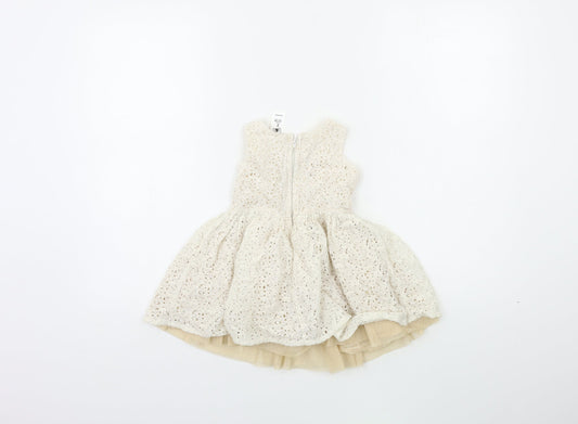 H&T Baby Beige Fit & Flare Size 24 Months