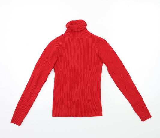 NEXT Girls Red Knit Pullover Jumper Size 12 Years