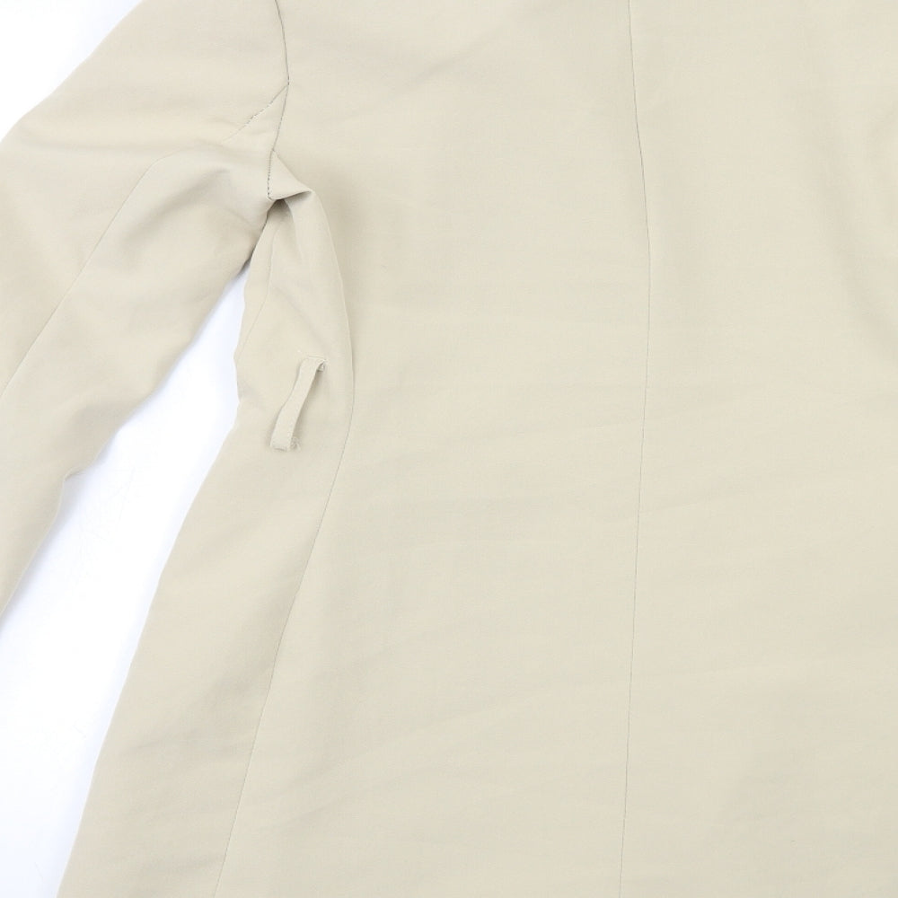 Boohoo Womens Beige Overcoat Coat Size 10