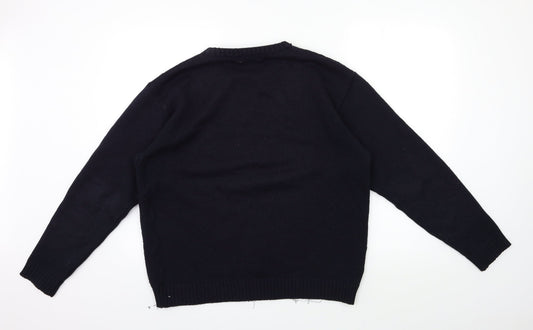 Original Savanti Womens Blue Knit Pullover Jumper Size L
