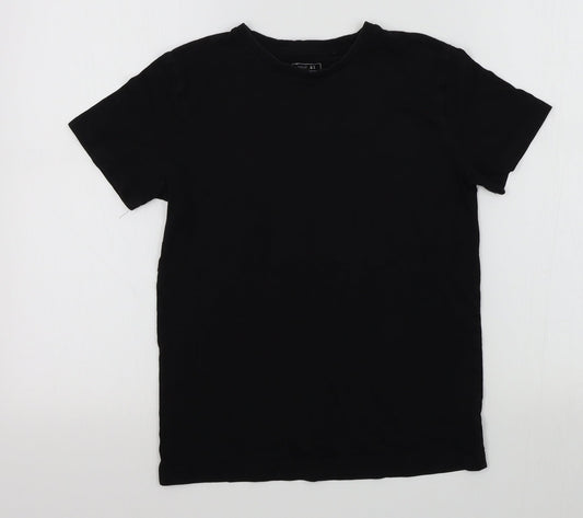 NEXT Boys Black Colourblock Basic T-Shirt Size 10 Years