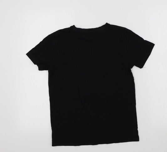 NEXT Boys Black Colourblock Basic T-Shirt Size 10 Years