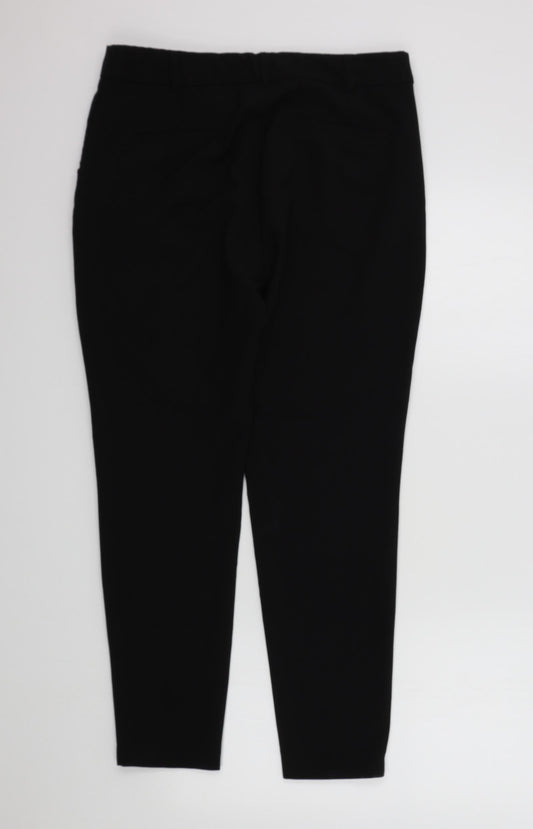 Womens UK Size 12 NEXT Regular Fit Black Trousers