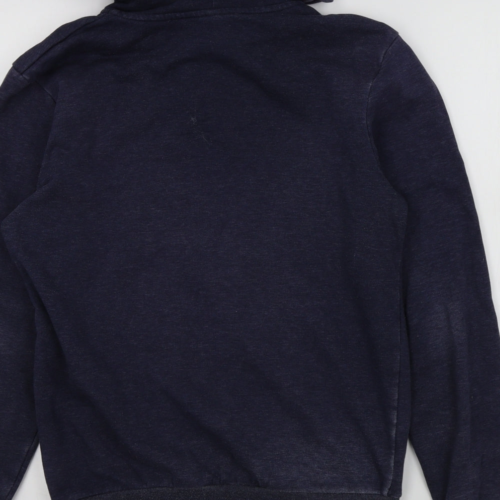 H&M Mens Blue Full Zip Jumper Size S