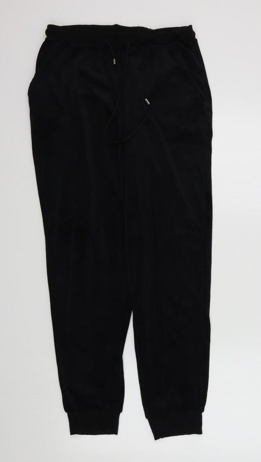 Womens UK Size S Avenue Regular Fit Jogger Black Trousers