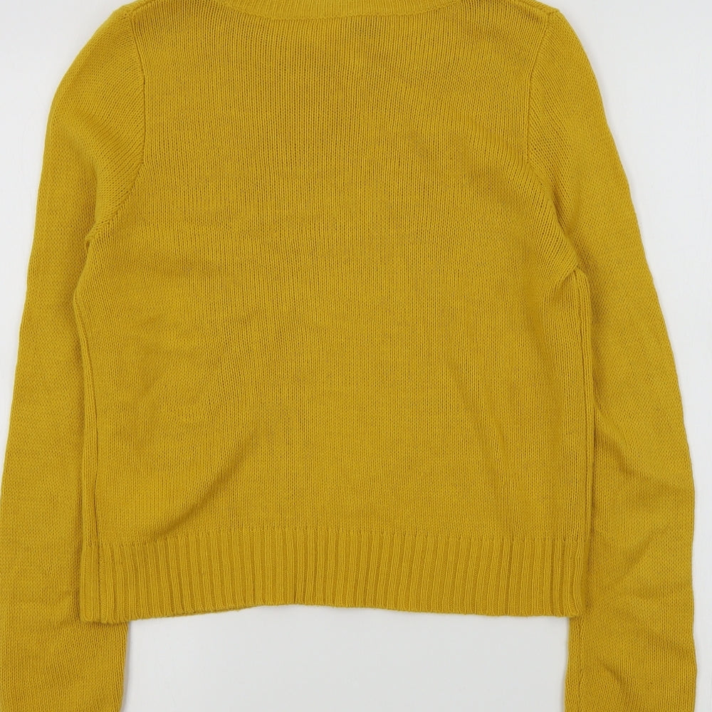 Womens UK Size XS H&M Yellow Pullover Jumper