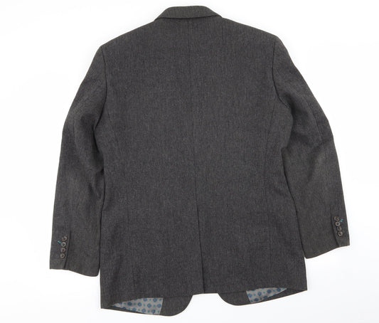 Dunnes Stores Mens Grey Geometric Jacket Blazer Size 42