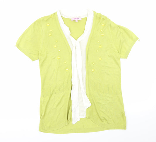 Womens UK Size 12 Per Una Green Basic Blouse