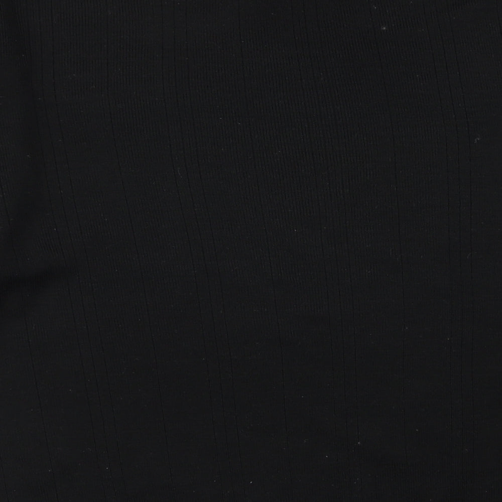 petroleum Mens Black Check Pullover Jumper Size L