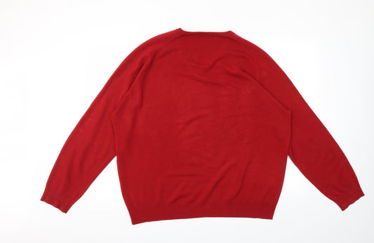 Mens UK Size XL M&S Red Pullover Sweatshirt
