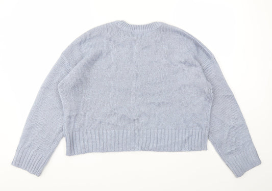 Womens UK Size L New Look Blue Pullover Jumper