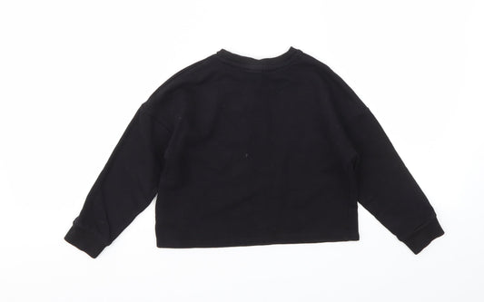 TU Girls Black Pullover Jumper Size 5 Years