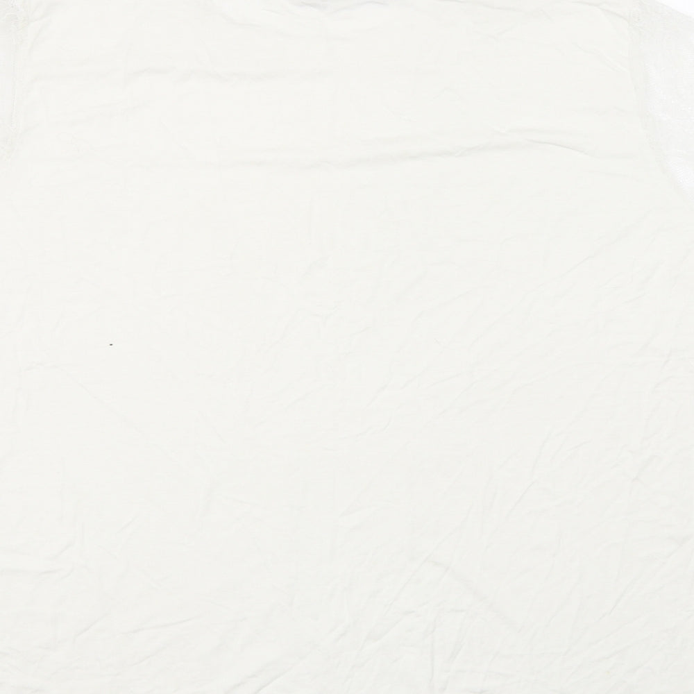 Boohoo Womens White Basic T-Shirt Size 20