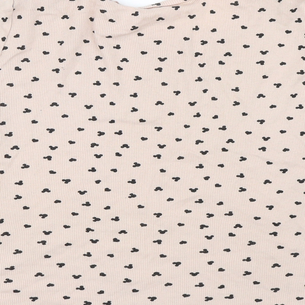 George Womens Brown Polka Dot Basic T-Shirt Size 12