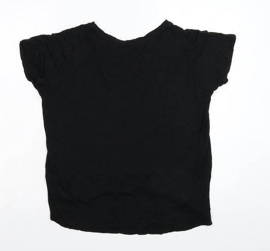Womens UK Size 14 Select Black Basic T-Shirt