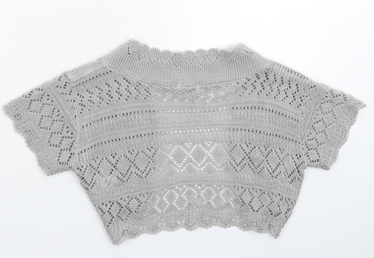BCil Womens Grey Knit Cardigan Jumper Size M