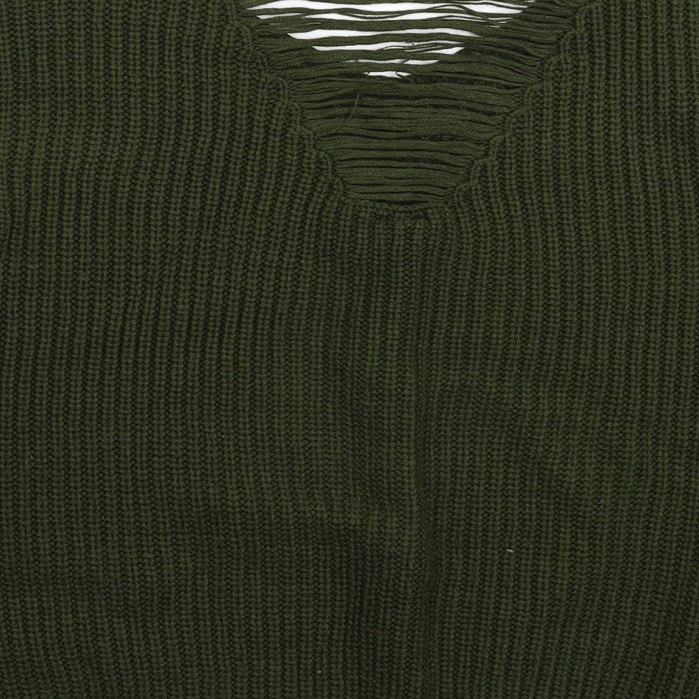 Izabel Womens Green Knit Pullover Jumper Size 10 - Oversized