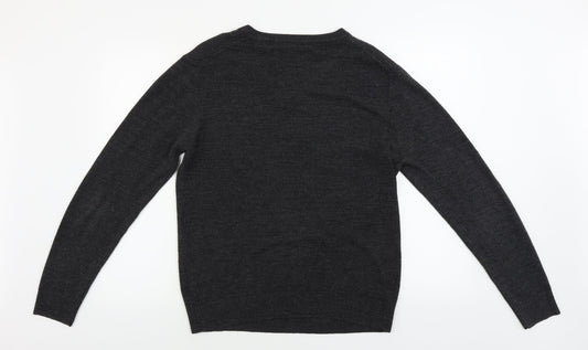 Cedar Wood State Mens Grey Pullover Jumper Size M