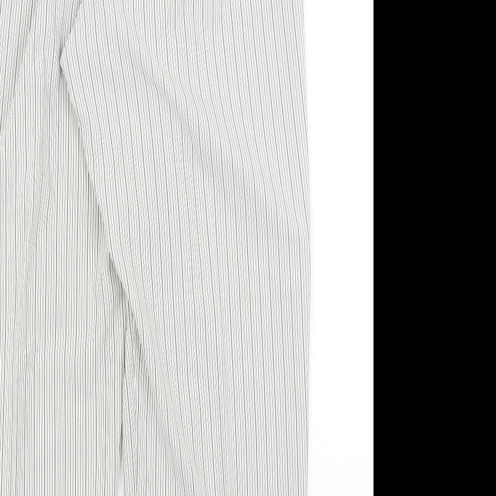 BM Womens Grey Striped Trousers Size 18 L28 in