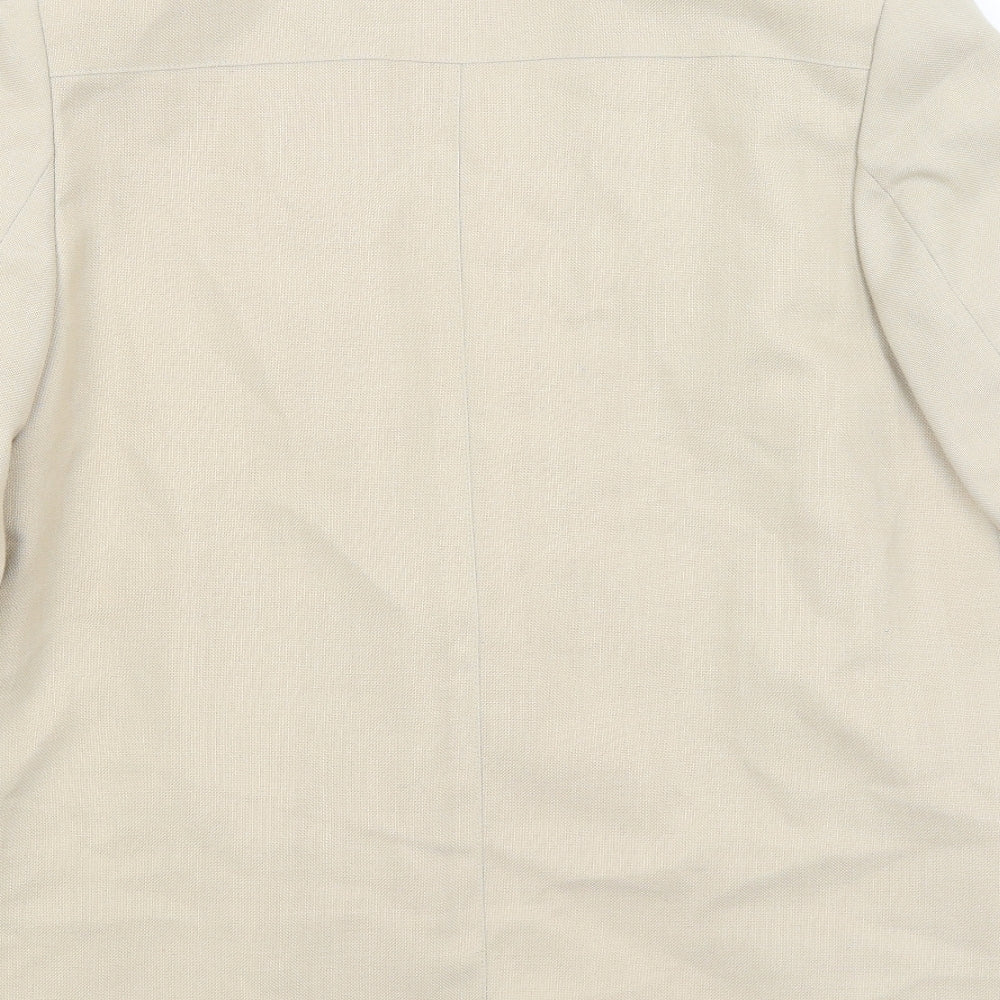 EWM Womens Beige Jacket Blazer Size 12