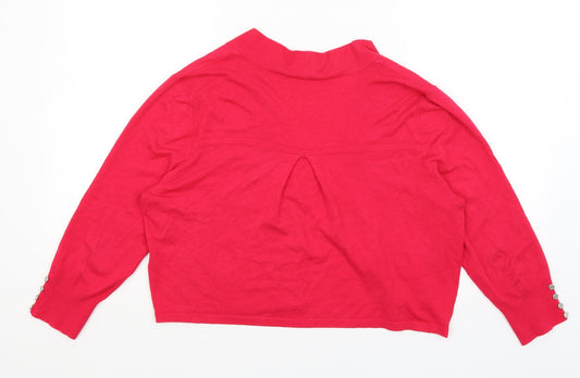 Womens UK Size M Wallis Pink Wrap Jumper