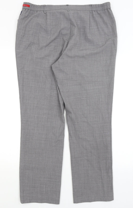 Atelier Gardeur Womens Grey Trousers Size 18 L28.5 in