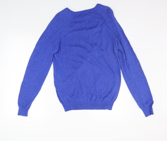 Primark Womens Blue Houndstooth Pullover Jumper Size S