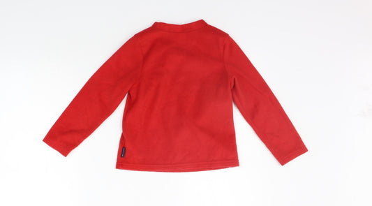 DECATHLON Boys Red Pullover Jumper Size 6 Years