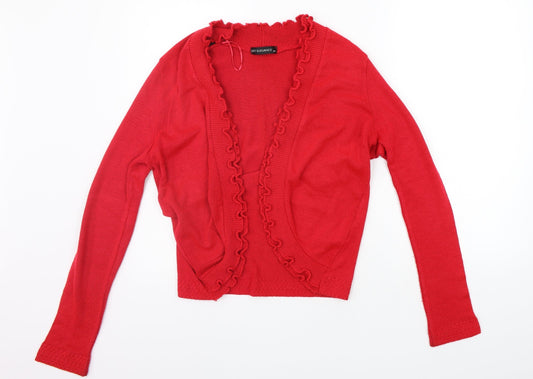 JUST ELEGANCE Womens Red Cardigan Jumper Size M