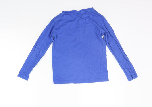 NKY Boys Blue Houndstooth Basic T-Shirt Size 8 Years