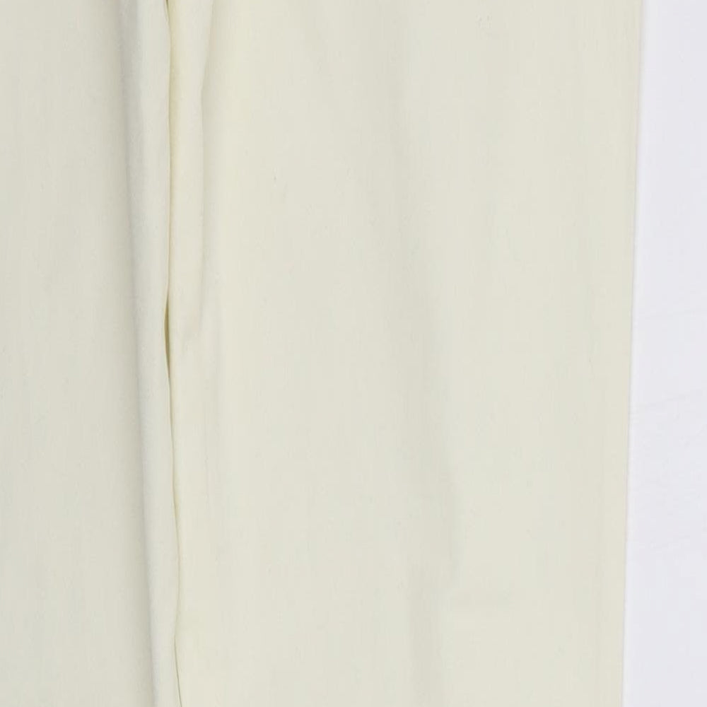 Womens UK Size 12 Berksha Regular Fit White Trousers