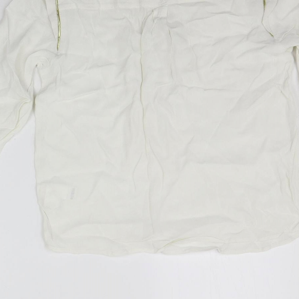 Womens UK Size 12 LIMITED COLLECTION White Basic T-Shirt