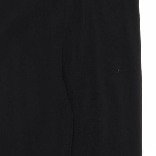 Womens UK Size 10 Preworn Regular Fit Black Trousers