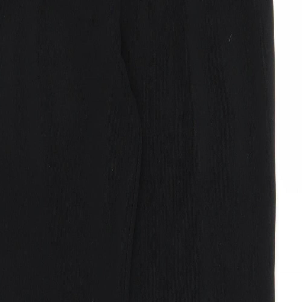 Womens UK Size 10 Preworn Regular Fit Black Trousers