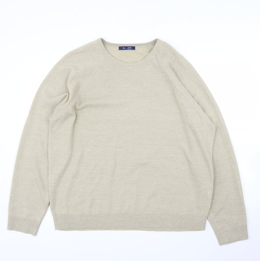 Mens UK Size XL BHS Beige Pullover Jumper