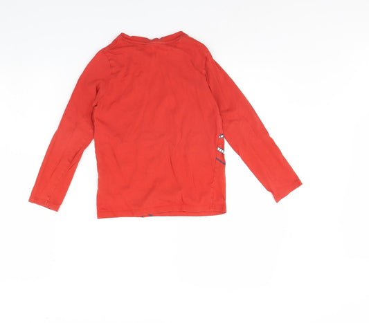 H&M Girls Red Basic T-Shirt Size 6 Years - Rocket