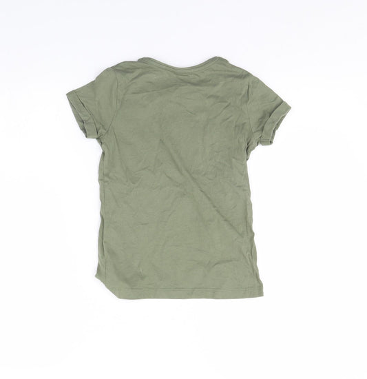 Primark Girls Green Basic T-Shirt Size 7 Years - Brooklyn