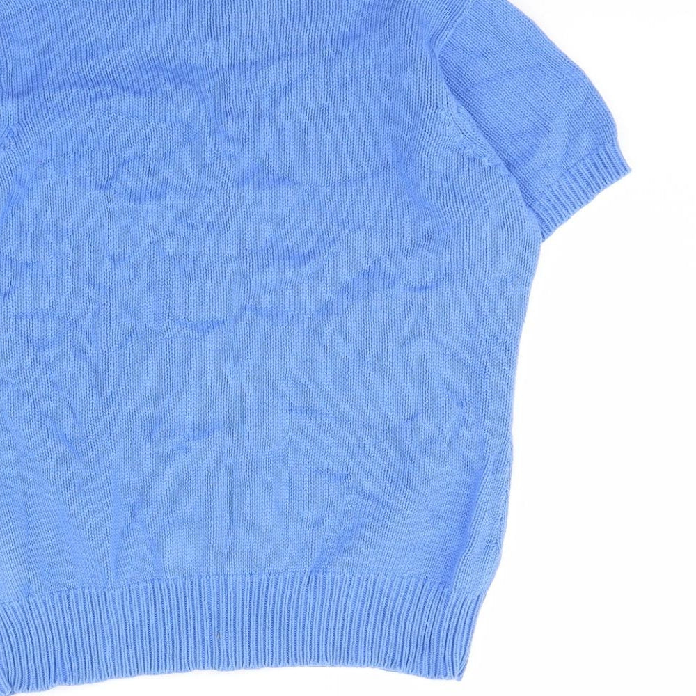 EWM Womens Blue Cardigan Jumper Size S