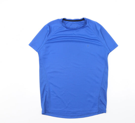 Workout Mens Blue Basic T-Shirt Size S