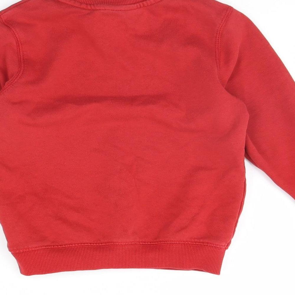 TU Boys Red Pullover Jumper Size 4 Years - School
