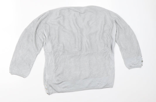 Womens UK Size 14 Per Una Grey Pullover Jumper